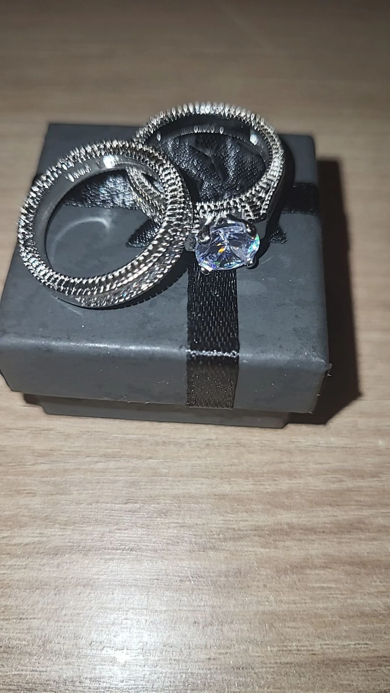 Lot de 2 💍 en argent 925 alliance et solidaire taille 54 – photo 2
